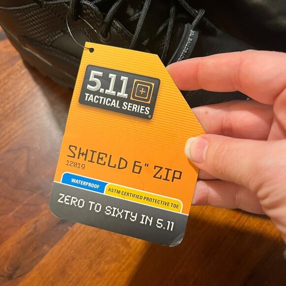 NEW 5.11 Tactical Series Shield 6" Zip Boots w/ Protective Toe ASTM Cert.- Sz 13 - Picture 2 of 9